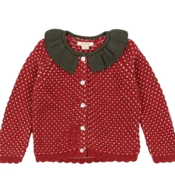 Børn Konges Sløjd Cardigans|Cardigan - Uld - Strik - Strawberry - Barbados Cher