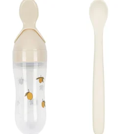 Konges Sløjd Spisesæt>Food Feeder m. Flaske/ske - Lemon