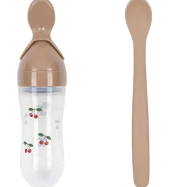 Konges Sløjd Spisesæt>Food Feeder m. Flaske/ske - Cherry Blush