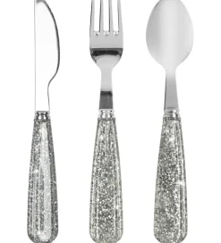 Børn Konges Sløjd Børnebestik>Glimmerbestik - 3-dele - Sparkling Blue