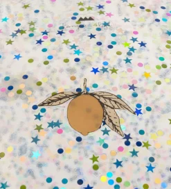 Konges Sløjd Tumledyr|Bolde|Hoppebold m. Håndtag - Glitter - Lemon - 50 cm