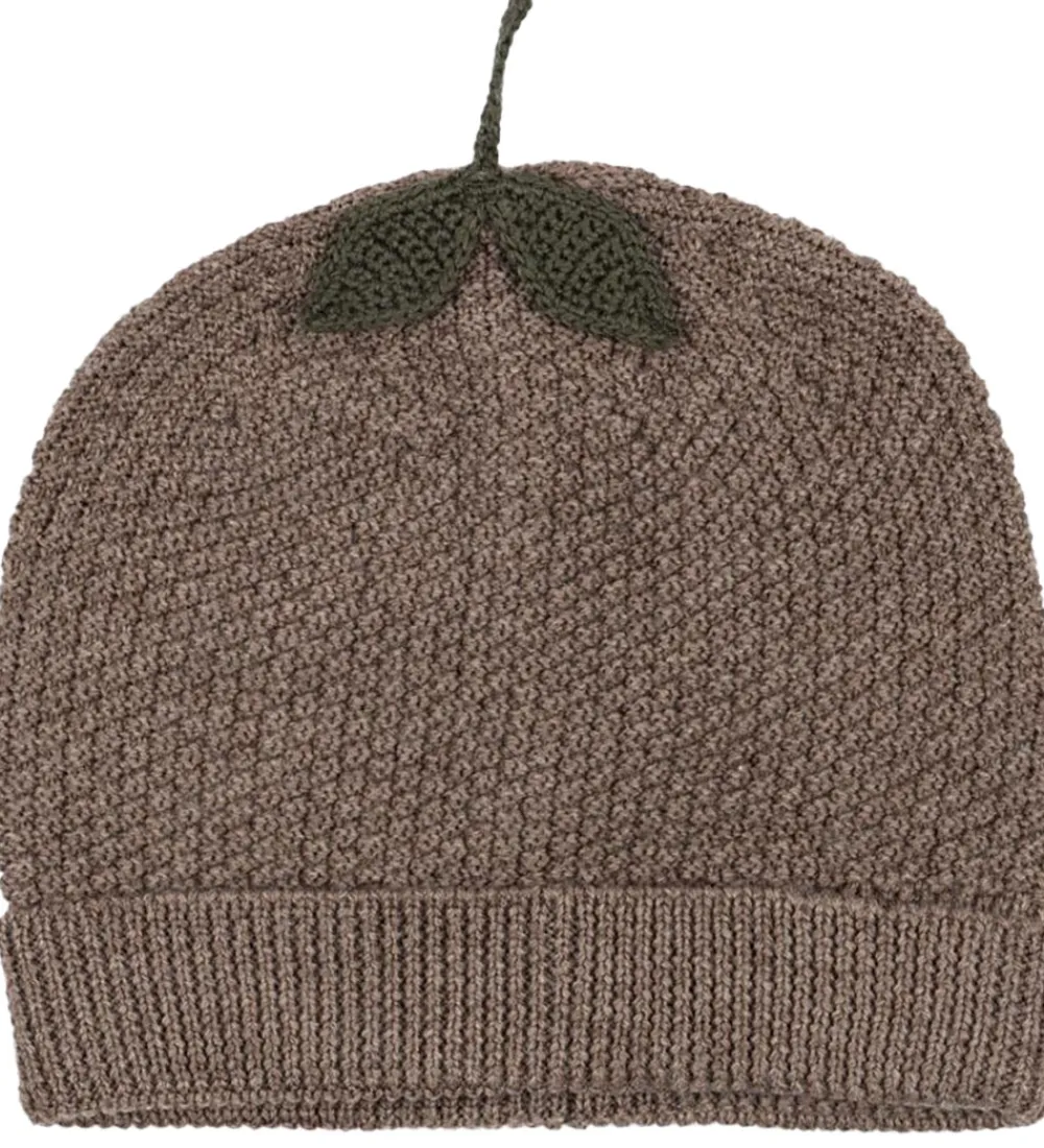 Børn Konges Sløjd Huer Og Hatte|Hue - Uld - Strik - Fruity - Bunny Brown Melange