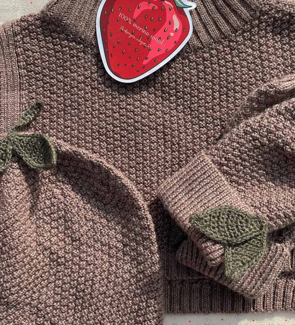 Børn Konges Sløjd Huer Og Hatte|Hue - Uld - Strik - Fruity - Bunny Brown Melange