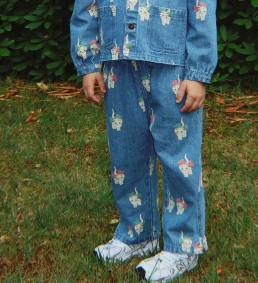 Børn Konges Sløjd Bukser Og Jeans>Jeans - Magot - Bow Kitty Denim