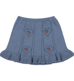 Børn Konges Sløjd Nederdele>Nederdel - Strik - Soleil - Country Blue