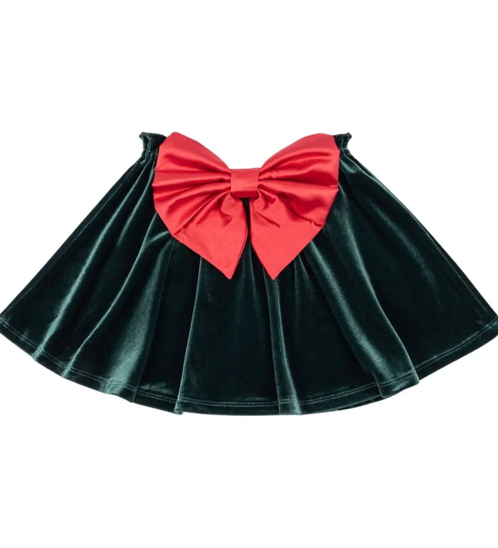 Børn Konges Sløjd Nederdele>Nederdel - Velour - Gia Bow - Pine Grove