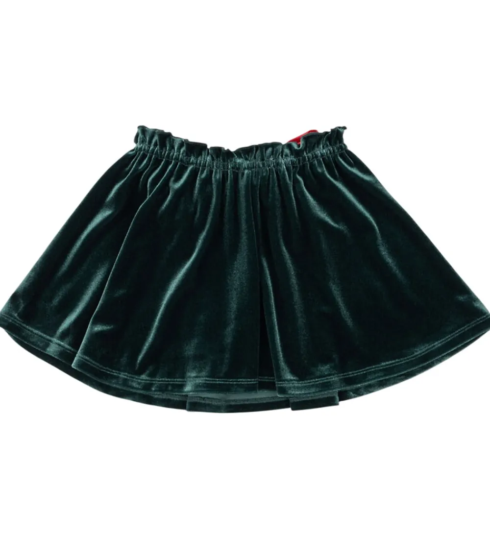 Børn Konges Sløjd Nederdele>Nederdel - Velour - Gia Bow - Pine Grove