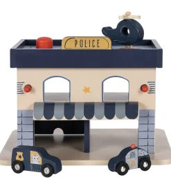 Konges Sløjd Trælegetøj|Figurer|Politistation - Træ - Blå