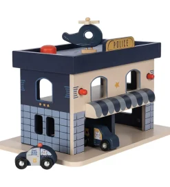 Konges Sløjd Trælegetøj|Figurer|Politistation - Træ - Blå