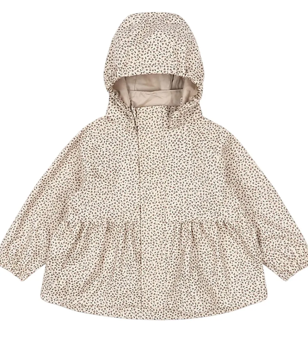 Børn Konges Sløjd Regntøj>Regntøj m. Seler/Fleece - PU - Rainy Palme - Milk T