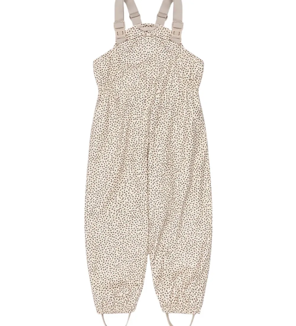 Børn Konges Sløjd Regntøj>Regntøj m. Seler/Fleece - PU - Rainy Palme - Milk T