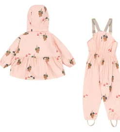 Børn Konges Sløjd Regntøj>Regntøj m. Seler/Fleece - PU - Palme - Bow Kitty Pi