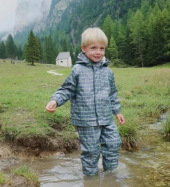 Børn Konges Sløjd Regntøj|Regntøj m. Seler/Fleece - Palme - Laurel Blue Check