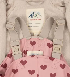 Børn Konges Sløjd Regntøj|Regntøj m. Seler/Fleece - PU - Palme - Amour Pink