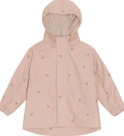 Børn Konges Sløjd Regntøj>Regntøj m. Seler/Fleece - PU - Rainy Palme - Cherry