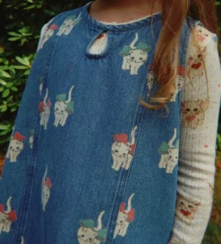 Børn Konges Sløjd Kjoler>Spencer - Magot - Bow Kitty Denim