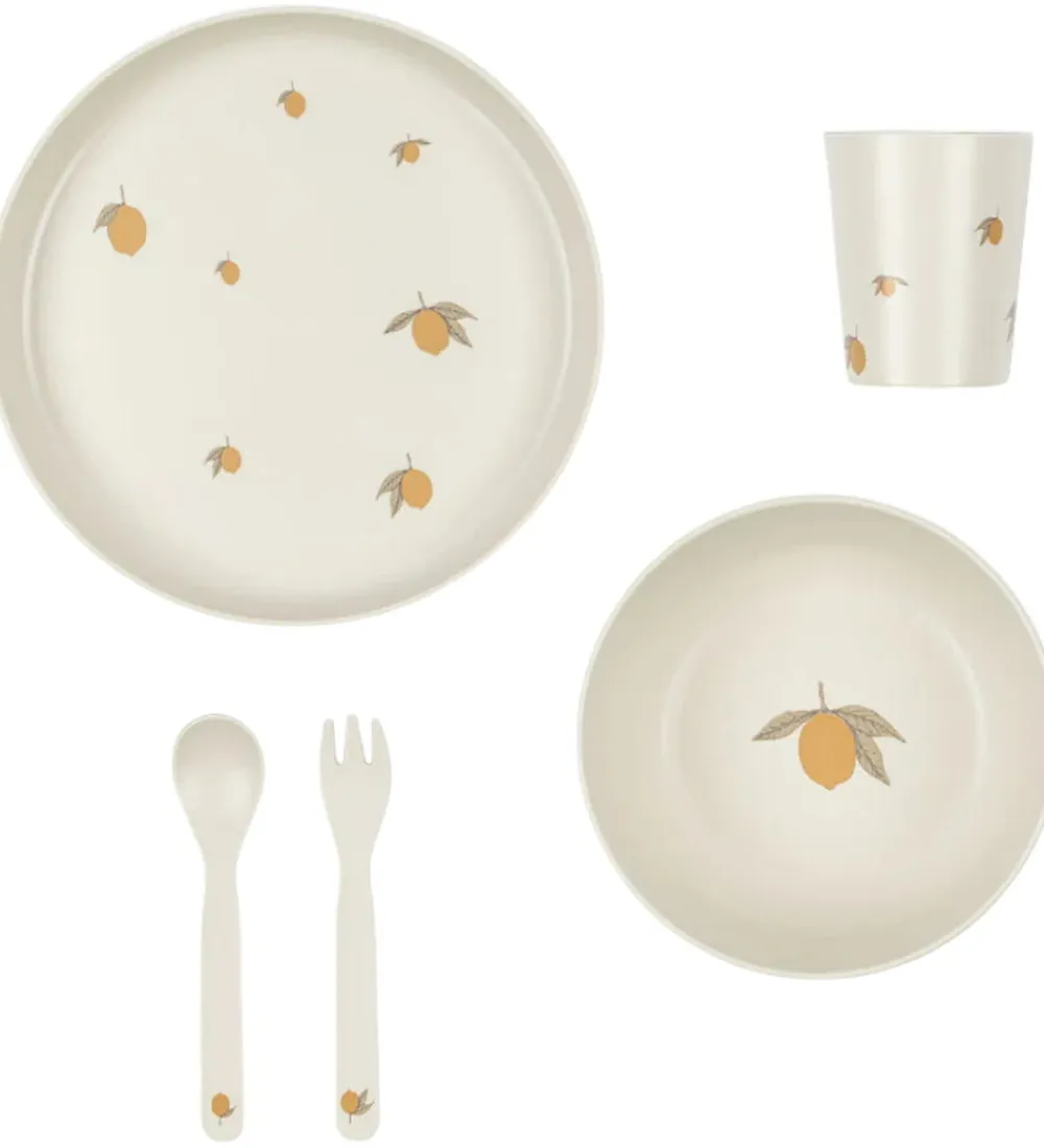 Konges Sløjd Spisesæt>Spisesæt - 5 dele - Lemon