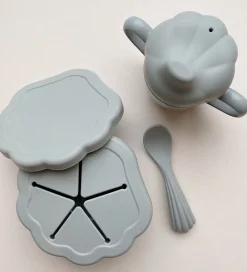 Konges Sløjd Spisesæt|Spisesæt - Silicone - 3 dele - Light Blue