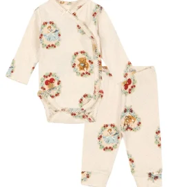 Børn Konges Sløjd Leggings|Bodyer>Sæt - Slå-om Body l/æ/Leggings - Deer Diary