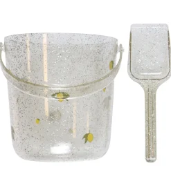Konges Sløjd Udeleg Og Udendørs Legetøj|Strandlegetøj|Strandsæt - Spand/Skovl - Glitter - Citron