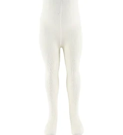 Børn Konges Sløjd Strømpebukser>Strømpebukser - Bomuld/Uld - Off White