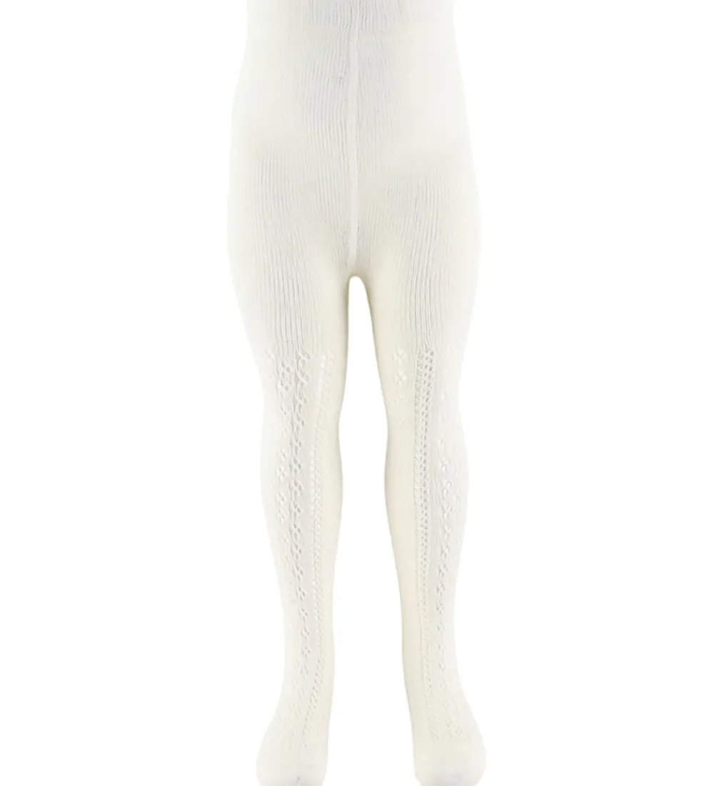 Børn Konges Sløjd Strømpebukser>Strømpebukser - Bomuld/Uld - Off White