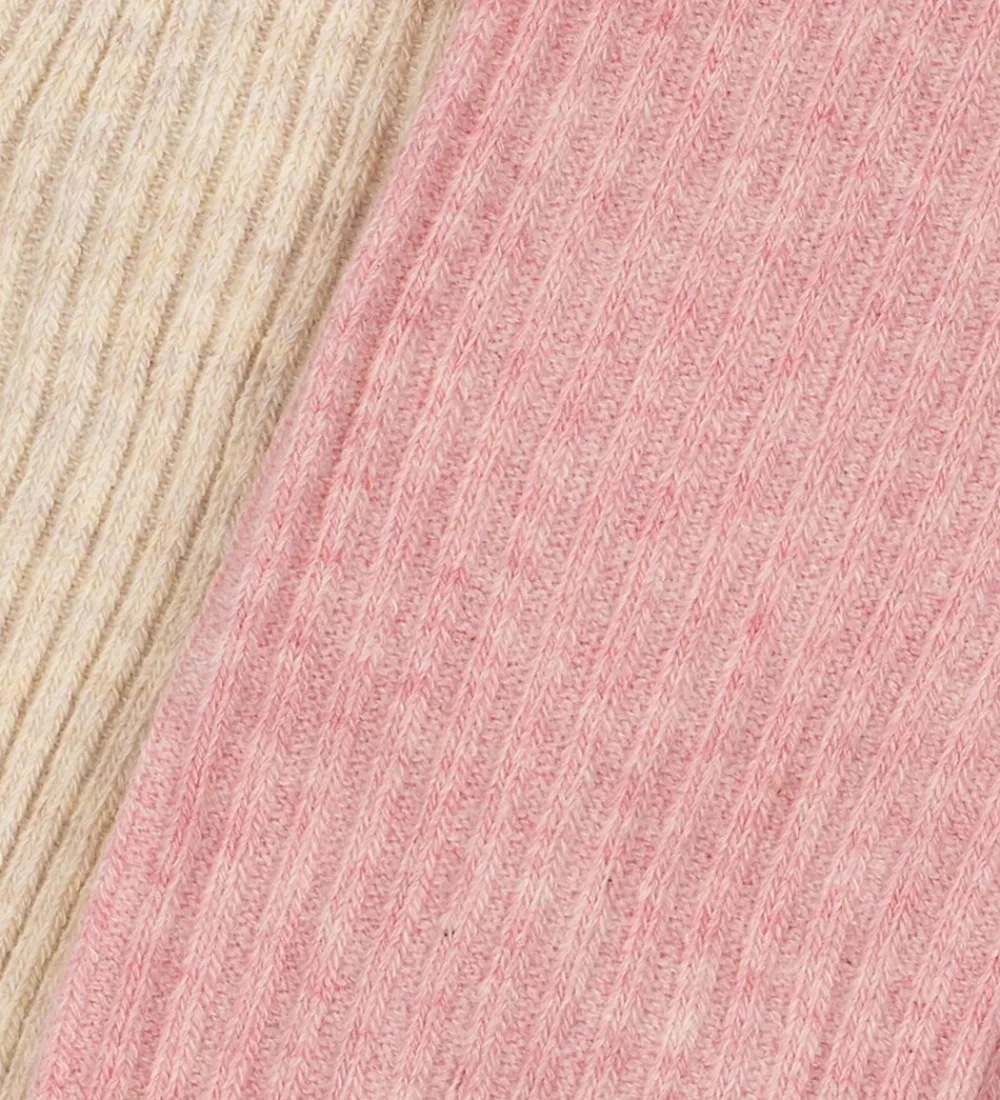 Børn Konges Sløjd Strømpebukser|Strømpebukser - 2-pak - Rib - Rose Mix