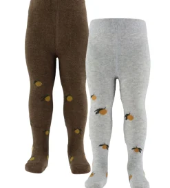 Børn Konges Sløjd Strømpebukser|Strømpebukser - 2-pak - Jaquard - Lemon