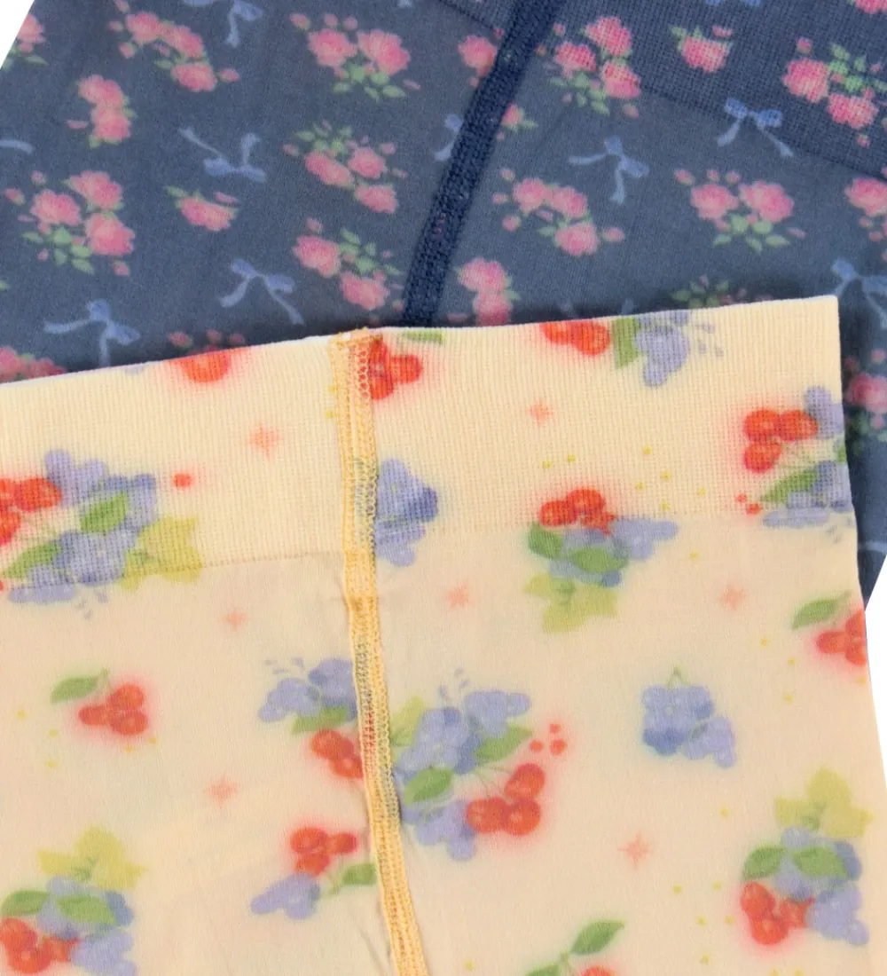 Børn Konges Sløjd Strømpebukser>Strømpebukser - Nylon - 2-pak - Verona Blues