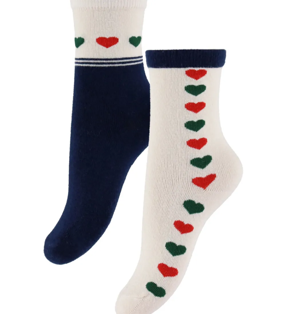 Børn Konges Sløjd Strømper>Strømper - 2-pak - Heart Mix