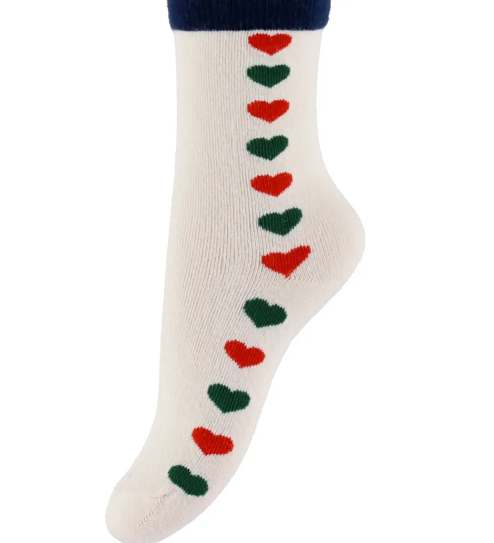 Børn Konges Sløjd Strømper>Strømper - 2-pak - Heart Mix