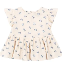 Børn Konges Sløjd Toppe|Top - Musselin - Coco - Bow Bleu