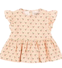 Børn Konges Sløjd Toppe|Top - Musselin - Coco - Cherry Pink Motif