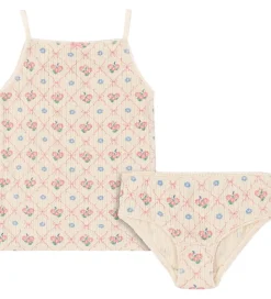 Børn Konges Sløjd Undertøj>Undertøj - Rib - Minnie - Fleur Decor m. Hulmønster