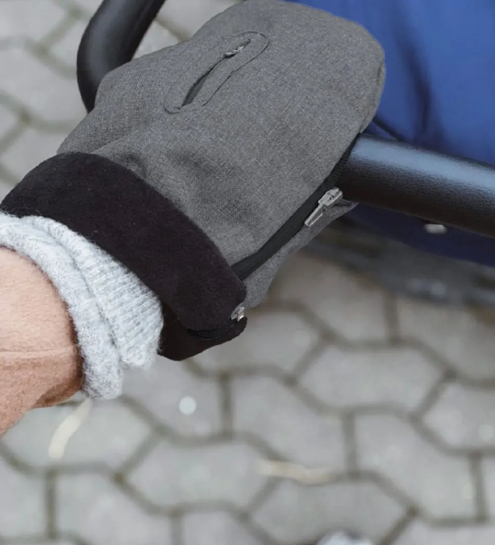 KongWalther Barnevognshandsker>Barnevognshandsker - Østerbro - Gråmeleret/Fleece