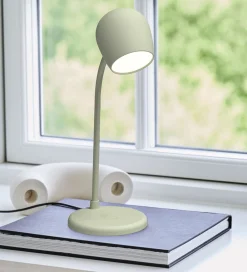Kreafunk Adaptere Og Opladere|Lampe m. Oplader + Højtaler - Ellie - Dusty Olive