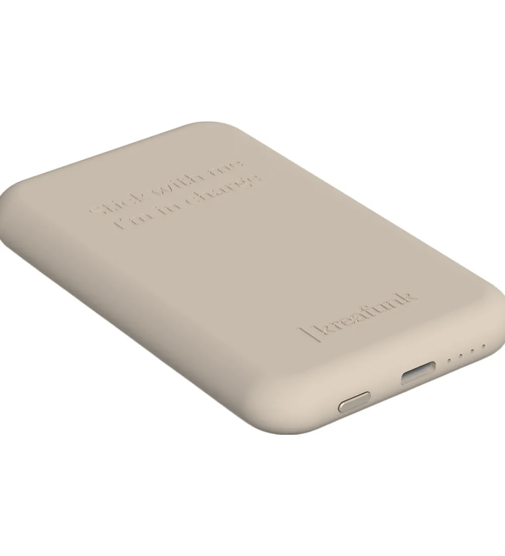 Kreafunk Powerbanks>Powerbank - toCHARGE Qi - Ivory Sand - 5.000mAh