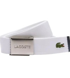 Børn Lacoste Bælter>Bælte - Woven Strap - Hvid m. Logo