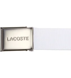 Børn Lacoste Bælter>Bælte - Woven Strap - Hvid m. Logo