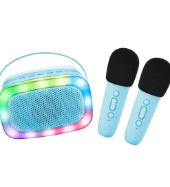 Lalarma Musikinstrumenter|Højtalere>Højtaler m. 2 Mikrofoner - Trådløs - Karaoke - Blå