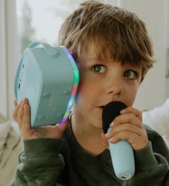 Lalarma Musikinstrumenter|Højtalere></noscript>Højtaler m. 2 Mikrofoner - Trådløs - Karaoke - Blå