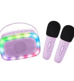 Lalarma Musikinstrumenter|Højtalere>Højtaler m. 2 Mikrofoner - Trådløs - Karaoke - Purple