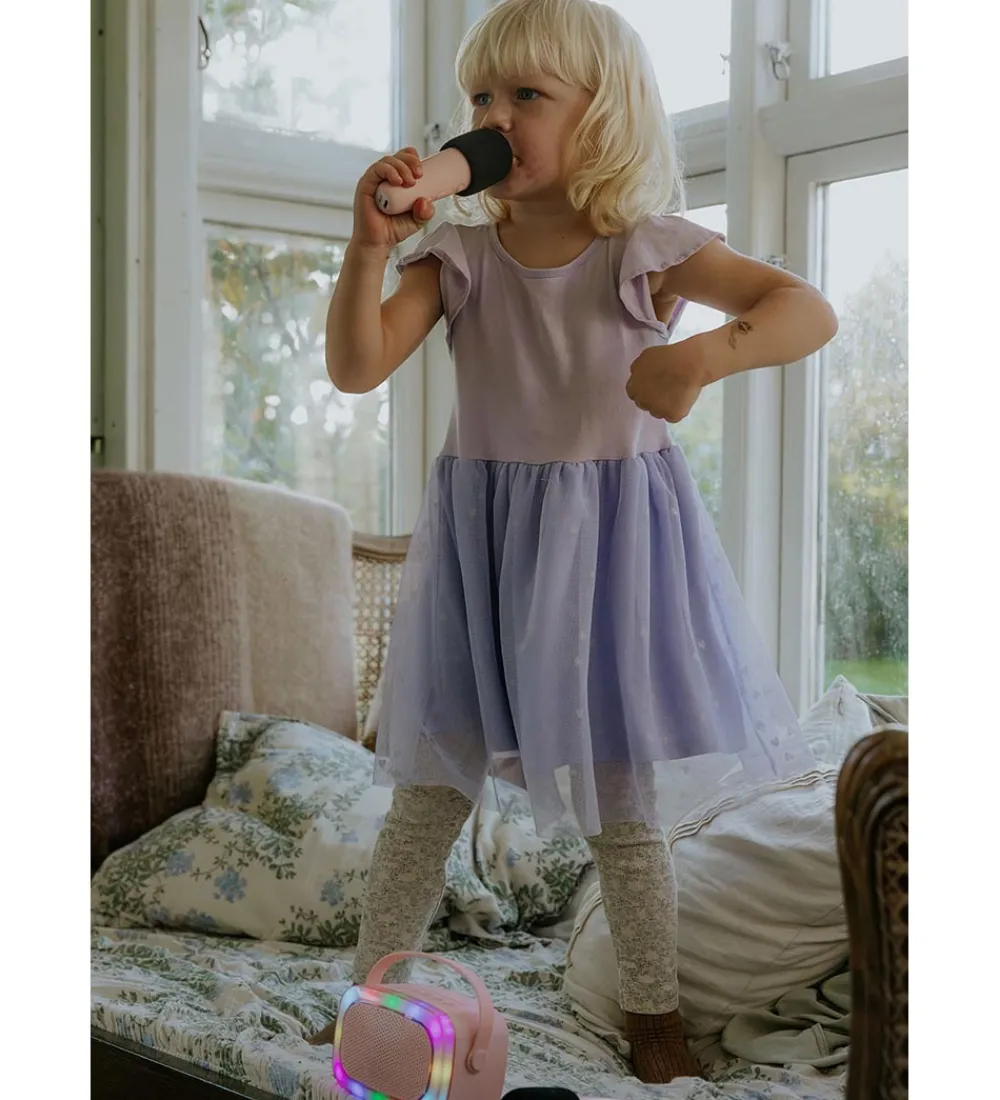 Lalarma Musikinstrumenter|Højtalere|Højtaler m. 2 Mikrofoner - Trådløs - Karaoke - Rose