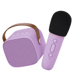 Lalarma Musikinstrumenter|Højtalere|Højtaler m. Mikrofon - Trådløs - Karaoke - Lilla
