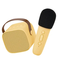 Lalarma Musikinstrumenter|Højtalere>Højtaler m. Mikrofon - Trådløs - Karaoke - Gul