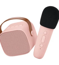 Lalarma Musikinstrumenter|Højtalere|Højtaler m. Mikrofon - Trådløs - Karaoke - Rosa
