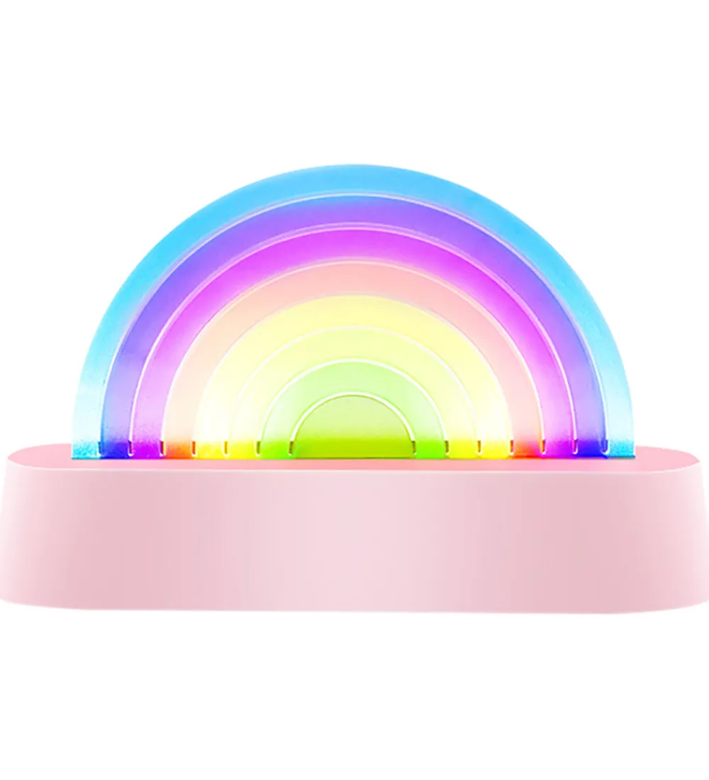 Lalarma Fritstående Lamper|Lamper|Lampe - Dancing Rainbow - 18x11x4 cm - Rosa