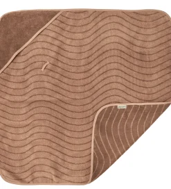 Leander Babyhåndklæde- Og Poncho|Håndklæder>Babyhåndklæde - Hoodie - 80x80 cm - Clay