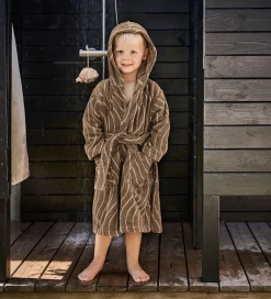 Børn Leander Badekåber|Badekåbe - Woodland - Mocca