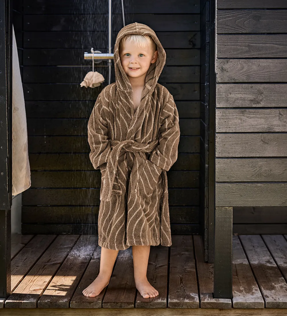 Børn Leander Badekåber|Badekåbe - Woodland - Mocca